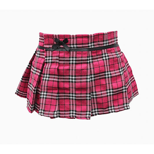 Tartan Wrap Style Skirt With Velcro Closure