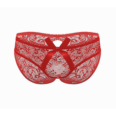 Sexy Womens Full Lace Crotchless Panties by Love In Leather