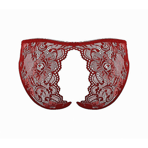 Sexy Womens Full Lace Crotchless Panties by Love In Leather