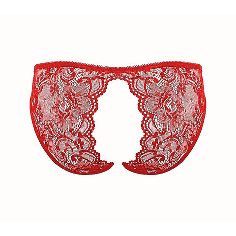 Sexy Womens Full Lace Crotchless Panties by Love In Leather