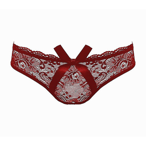 Sexy Womens Full Lace Crotchless Panties by Love In Leather