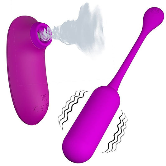 Remote Control Sucking Silicone Egg Vibrator by Baile