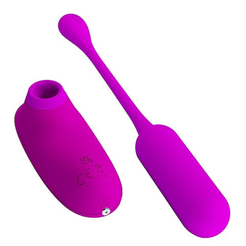 Remote Control Sucking Silicone Egg Vibrator by Baile