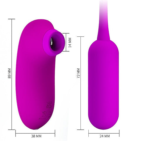 Remote Control Sucking Silicone Egg Vibrator by Baile