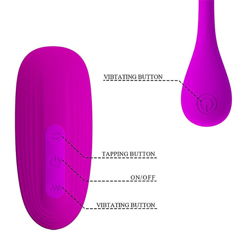 Remote Control Sucking Silicone Egg Vibrator by Baile