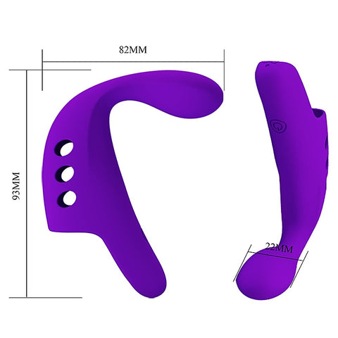 Gorgon 10 Functions Silicone Finger Vibrator by Baile