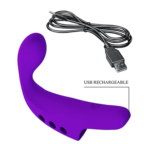 Gorgon 10 Functions Silicone Finger Vibrator by Baile