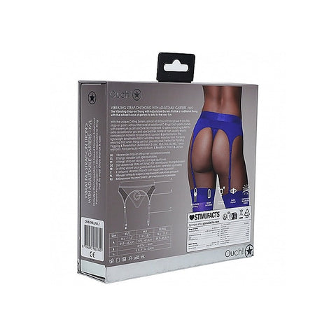 Vibrating Strap-on Thong with Adjustable Garters