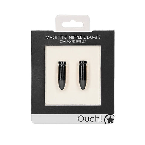 Diamond Bullet Magnetic Nipple Clamps by Shots Toys