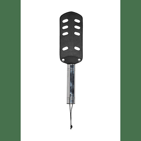 Slotted Leather Bondage Spanking Paddle by Shots Toys