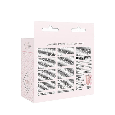 Pumped Universal Rechargeable Penis Pump Head by Shots Toys