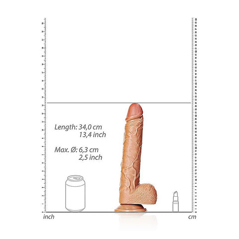 Straight Suction Cup Realistic Dildo with Balls