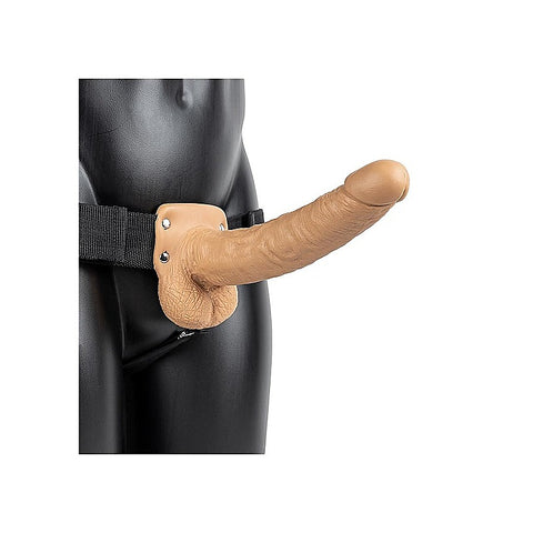 RealRock Hollow Strapon with Balls by Shots Toys
