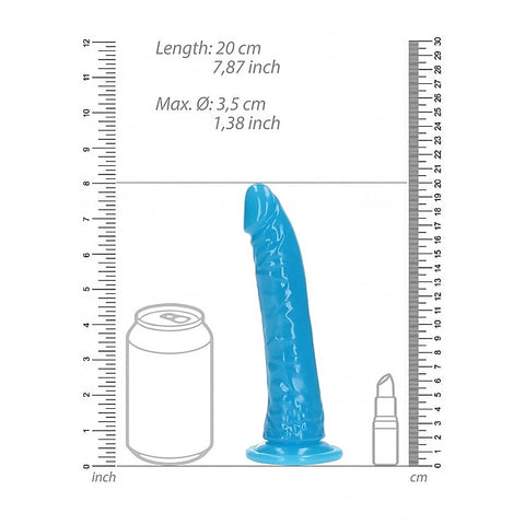 7 Inch Slim Glow in the Dark Neon Dildo by Shots Toys