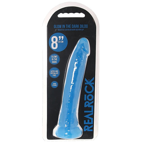 8 Inch Slim Glow in the Dark Neon Dong by Shots Toys