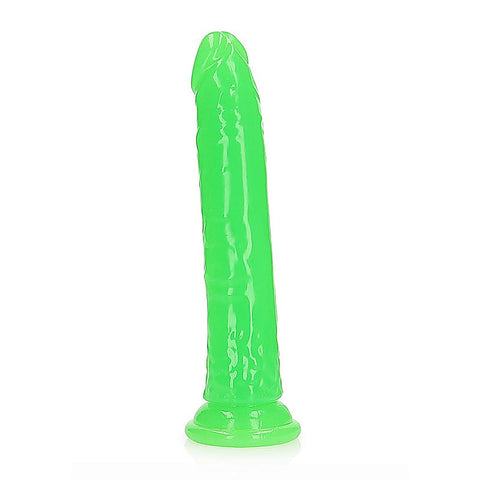 9 Inch Slim Glow in the Dark Neon Dildo by Shots Toys