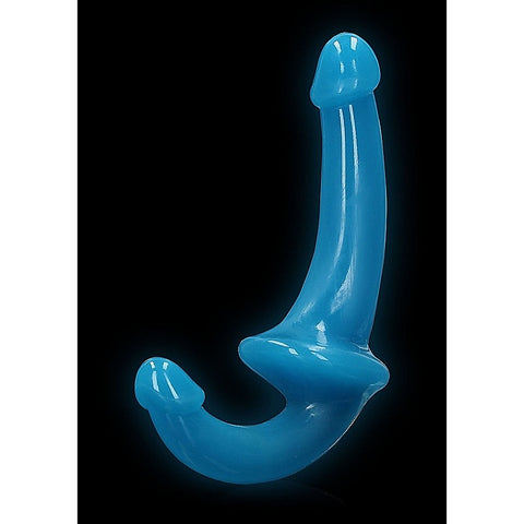 6 Inch Strapless Strap On Glow in the Dark Neon Dildo