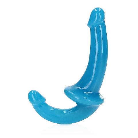 6 Inch Strapless Strap On Glow in the Dark Neon Dildo