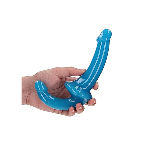 6 Inch Strapless Strap On Glow in the Dark Neon Dildo