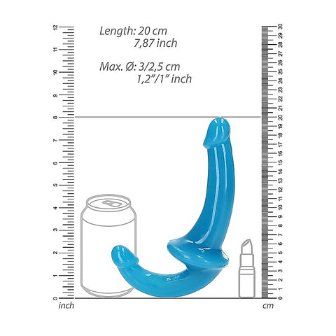 6 Inch Strapless Strap On Glow in the Dark Neon Dildo