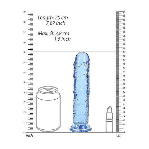 Straight 7 Inch Crystal Clear Dildo by Shots Toys