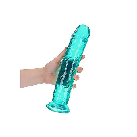 11 Inch Crystal Clear Straight No Balls Dildo by Shots Toys