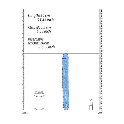 Crystal Clear 13 Inches Realistic Double Dong by Shots Toys