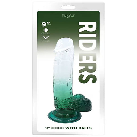 Playful Riders 9 Inch Realistic Dildo with Balls by Evolved