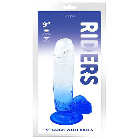 Playful Riders 9 Inch Realistic Dildo with Balls by Evolved