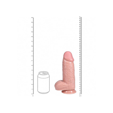 RealRock 9 Inch Thick Straight Dong Flesh by Shots Toys