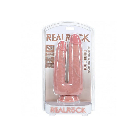 RealRock Ultra Realistic Skin Double Trouble Dildo 7/8 Inch