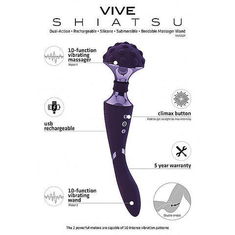 Shiatsu Bendable Body Wand Massager by Shots Toys