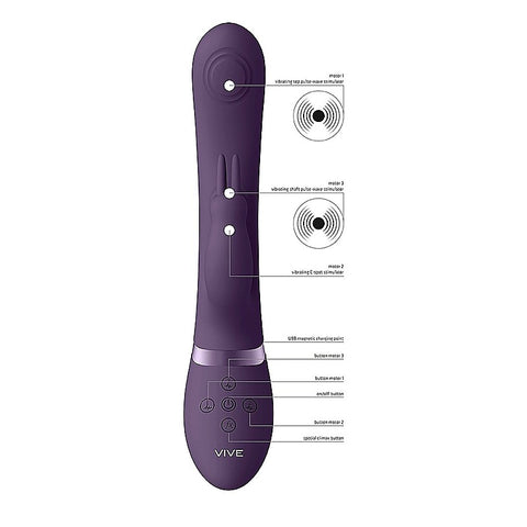 May Rechargeable Silicone Dual Pulse Wave Rabbit Vibe