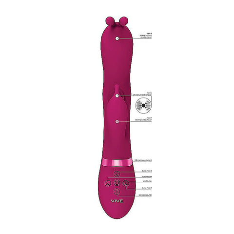 Gada Triple Action Vibrating Rabbit by Shots Toys