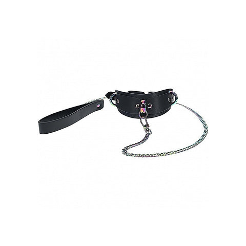 Ouch! Venice Collection BDSM Collar with Leash by Shots Toys