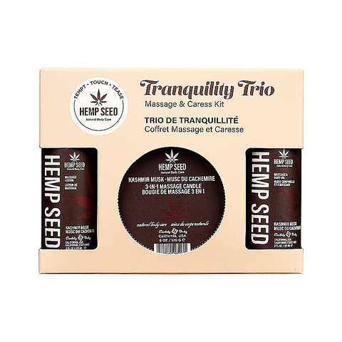 Hemp Seed Tranquility Trio Scented Massage & Caress Kit