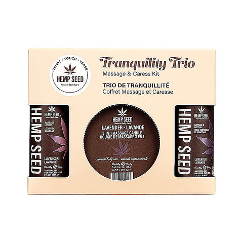 Hemp Seed Tranquility Trio Scented Massage & Caress Kit