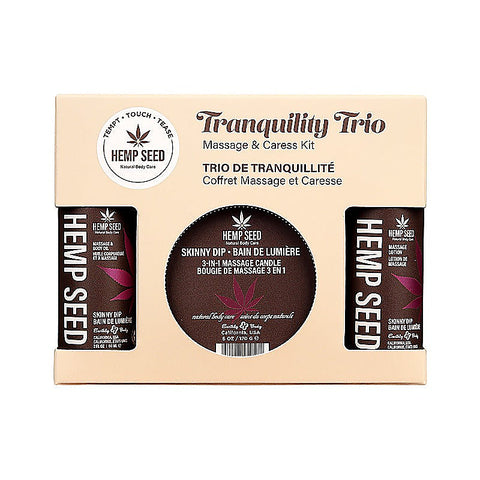 Hemp Seed Tranquility Trio Scented Massage & Caress Kit