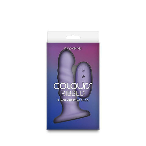 Colours Ribbed 5 Inch Vibrating Dildo by NS Novelties