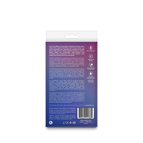 Colours Ribbed 5 Inch Vibrating Dildo by NS Novelties