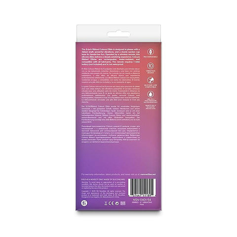Colours Ribbed 6 Inch Vibrating Silicone Dildo
