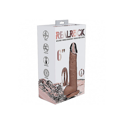 REALROCK Metal Head 6 Inch Realistic Vibrating Dildo