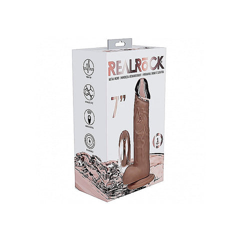 REALROCK Metal Head 7 Inch Vibrating Dildo by Shots Toys