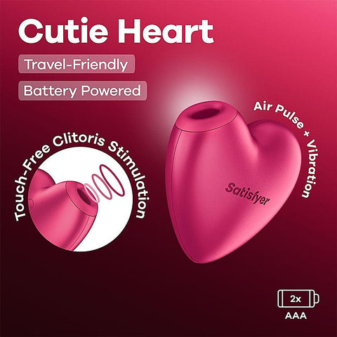 Cutie Heart Air Pulse Clit Vibe by Satisfyer