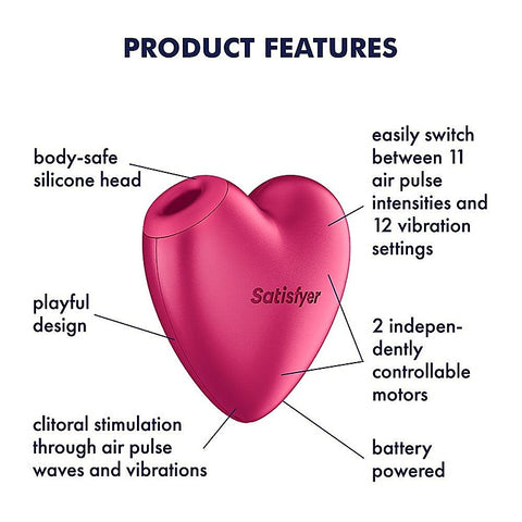 Cutie Heart Air Pulse Clit Vibe by Satisfyer