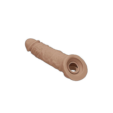 REALROCK 8 Inch Realistic Penis Extender with Cock Rings