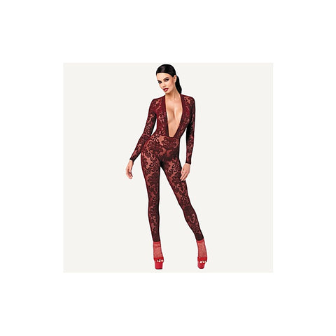 Kink Royal V Neck Womens Catsuit by Noir Handmade