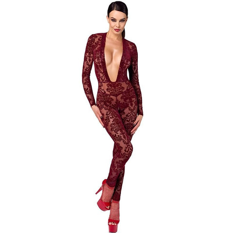 Kink Royal V Neck Catsuit Bodysuit by Noir Handmade
