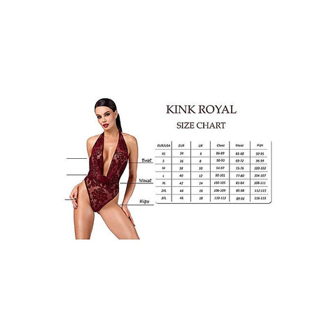 Kink Royal Draped Plunge Womens Bodysuit by Noir Handmade