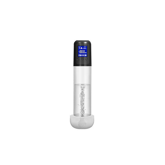 Smart Rechargeable LCD Penis Pump With Sleeve by Shots Toys